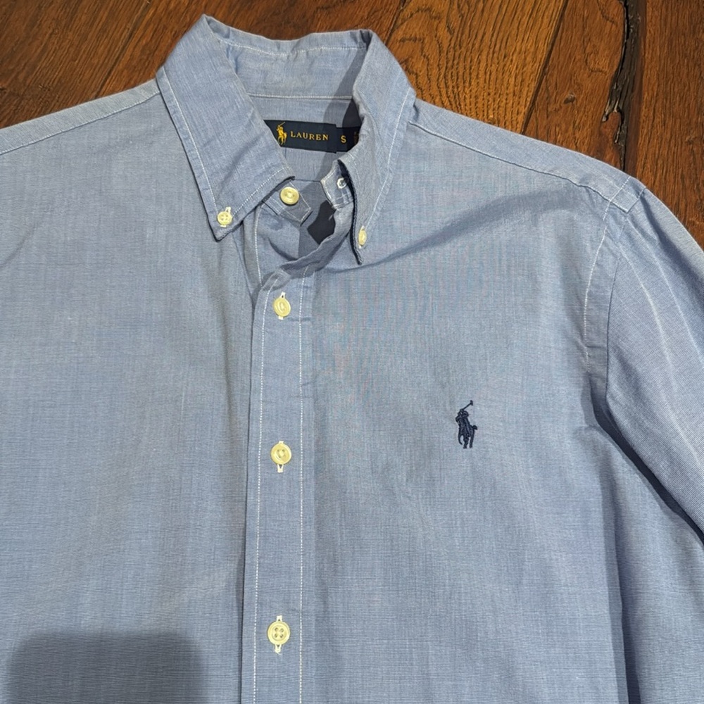 Ralph Lauren Blue Casual Button Down Shirt - Picture 2 of 3